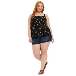 NWT Torrid Babydoll Challis Square Neck Tank‎ 2X